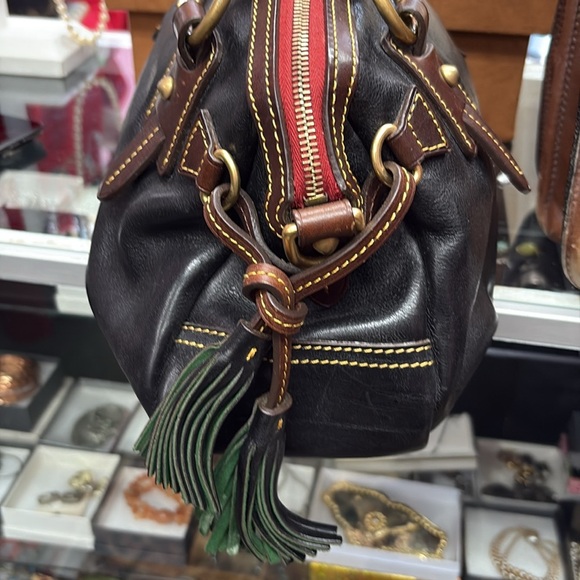 Dooney & Bourke Black and Brown Leather Men's Bag - Picture 2 of 7